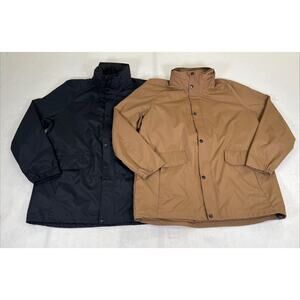 2) NWT MSX by Michael Strahan XL Black/Tan Lightweight Water Resistant Jackets